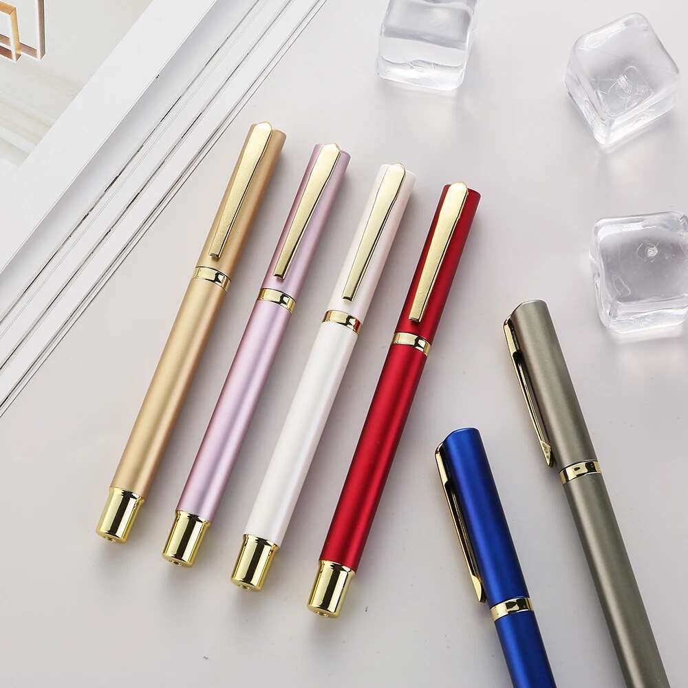 Office Stationery Supply Business - 1 ชิ้นโลหะหรูหราอุปกรณ์สำนักงานธุรกิจคุณภาพสูงเครื่องเขียนเด็กอุปกรณ์การเรียนเครื่องเขียนปากกาเจล