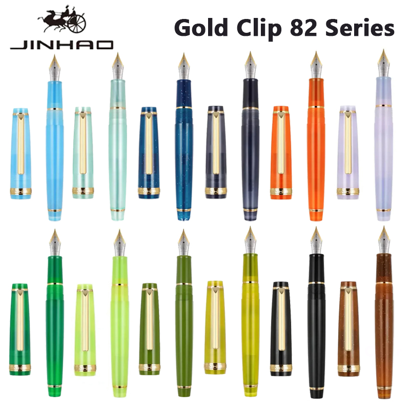 Office Stationery Supply Business - Jinhao 82 Fountain ปากกาคลิปสีทอง EF/F/M Nib