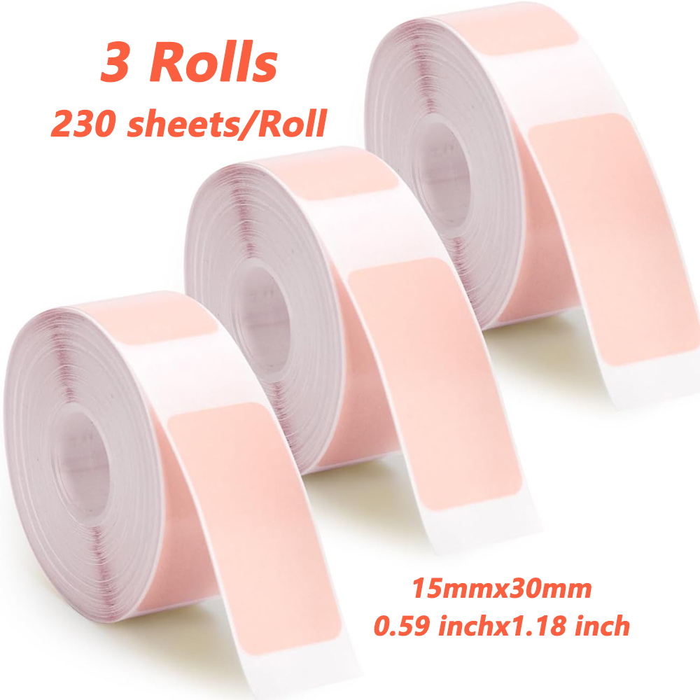 Label Printer Tape - 1~10 ม้วน เทปฉลากความร้อนแบบมีกาวในตัว ใช้ได้กับเครื่องพิมพ์ฉลาก Phomemo D30