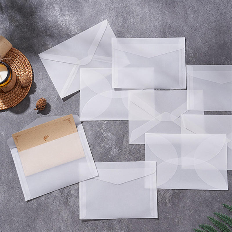 Letter Envelope Kraft - 50 ชิ้น/ล็อต ซองจดหมายโปร่งแสงเปล่าสำหรับการ์ดเชิญ โปสการ์ด กล่องของขวัญสไตล์ยุโรป ซองใส่การ์ดข้อความ