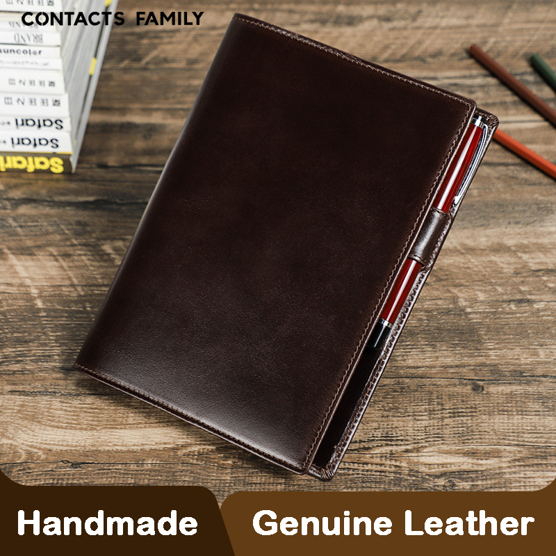 หนังแท้แฮนด์เมด A5แล็ปท็อปพร้อ - Office Stationery Supply Business บทวิจารณ์และราคา