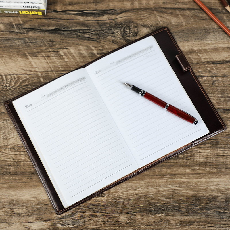หนังแท้แฮนด์เมด A5แล็ปท็อปพร้อ - Office Stationery Supply Business บทวิจารณ์และราคา