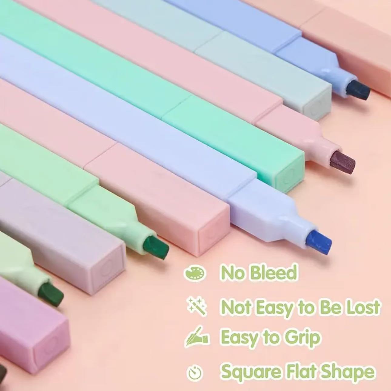 ปากกาไฮไลท์เรืองแสง 12 สี ทรงเ - Highlighter Set Pastel บทวิจารณ์และราคา