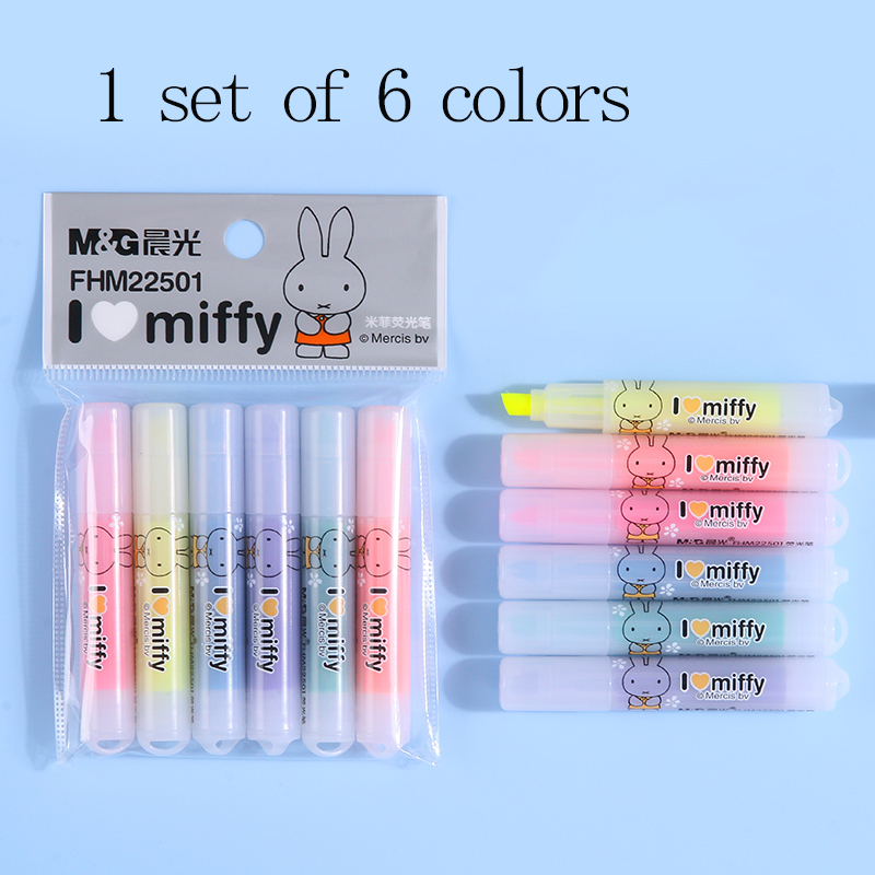 ปากกาเน้นข้อความ M&G หัวตัดเฉี - Highlighter Set Pastel บทวิจารณ์และราคา
