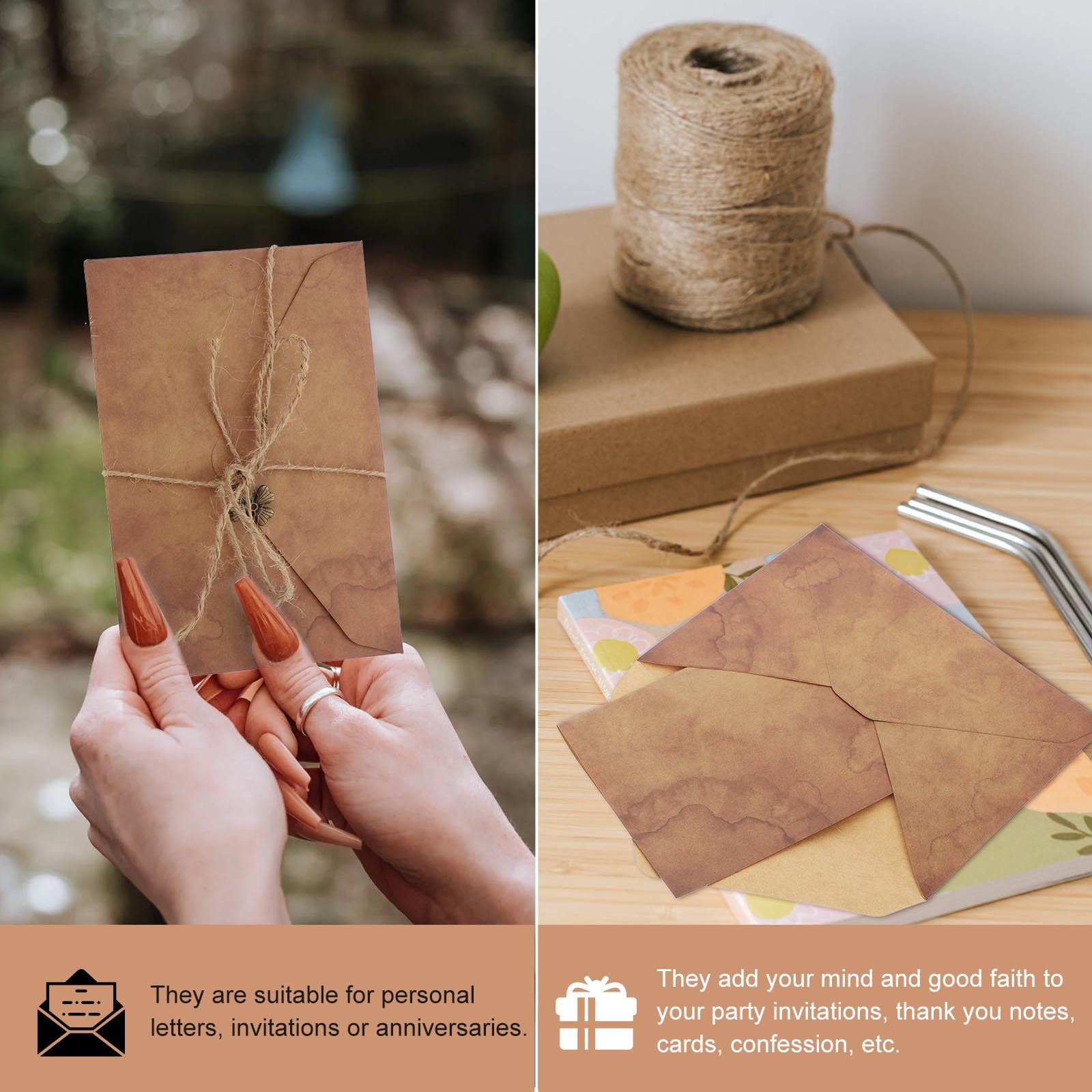 ชุดกระดาษพิมพ์ลายวินเทจและซองจ - Letter Envelope Kraft บทวิจารณ์และราคา