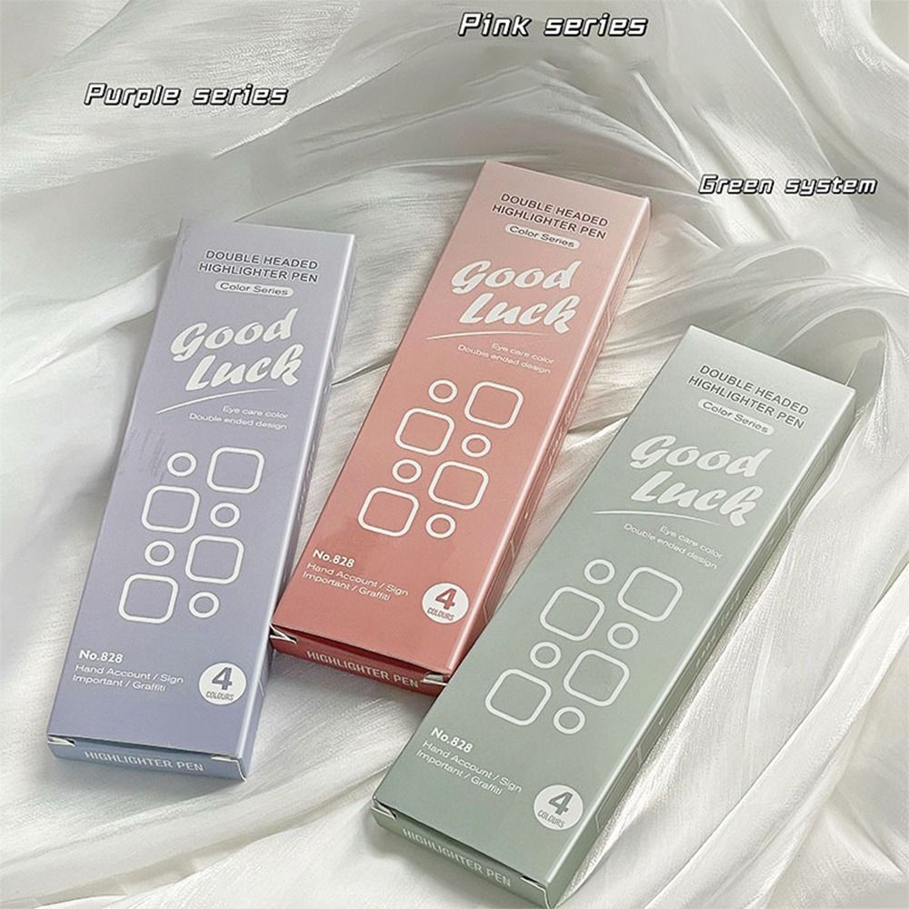 ปากกาไฮไลท์ 4 สี หัวคู่ สีไล่ร - Highlighter Set Pastel บทวิจารณ์และราคา