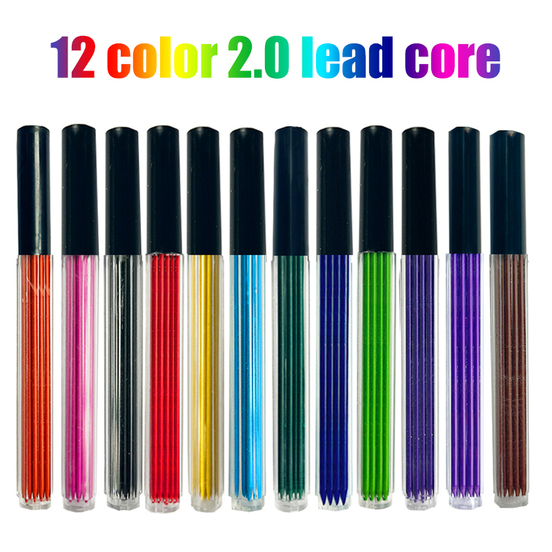 12 สี 2.0 มม.HB เปลี่ยนได้สําห - Mechanical Pencil Lead บทวิจารณ์และราคา